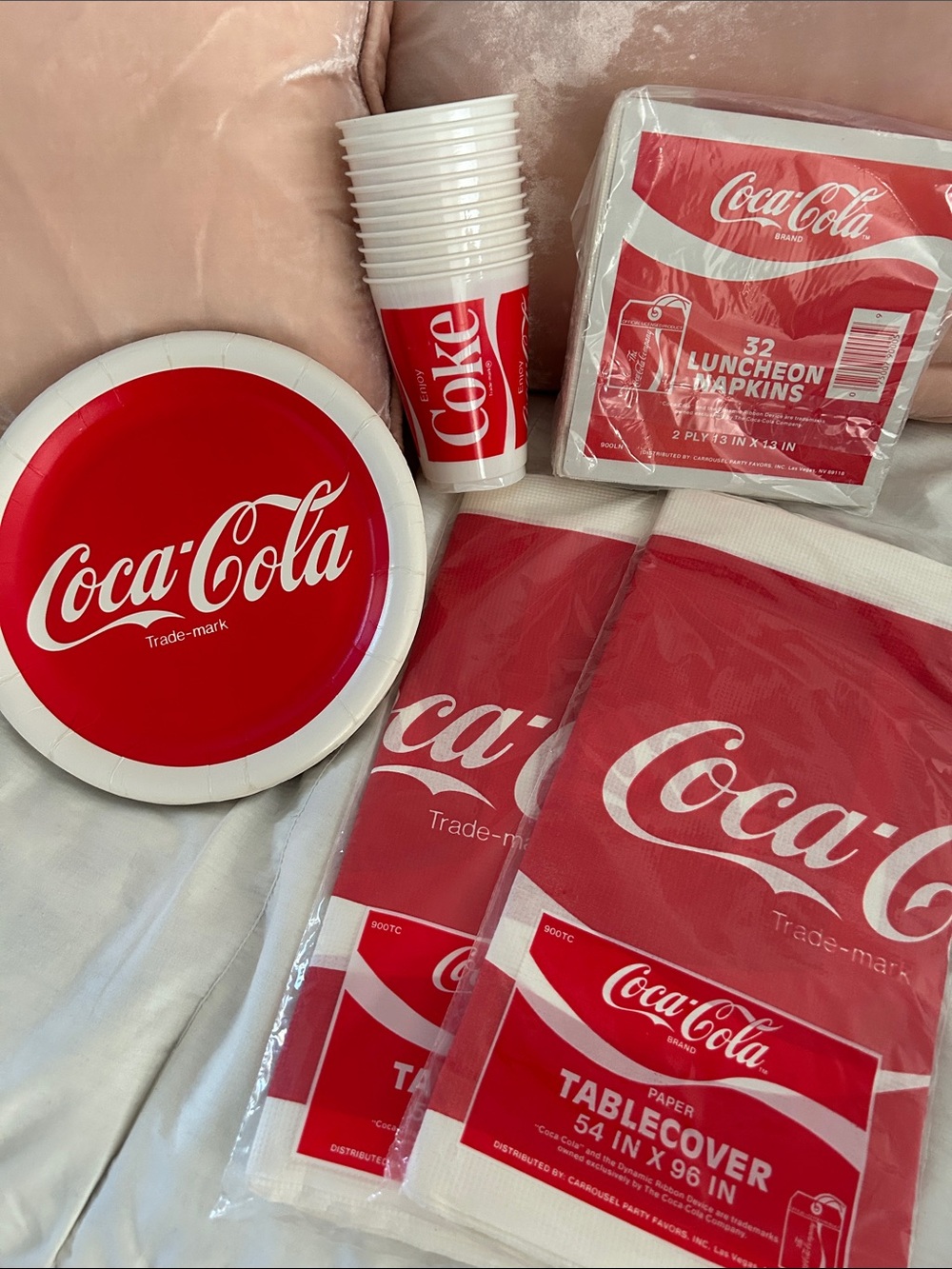 Vintage 1980’s Coca Cola Party Supplies Lot